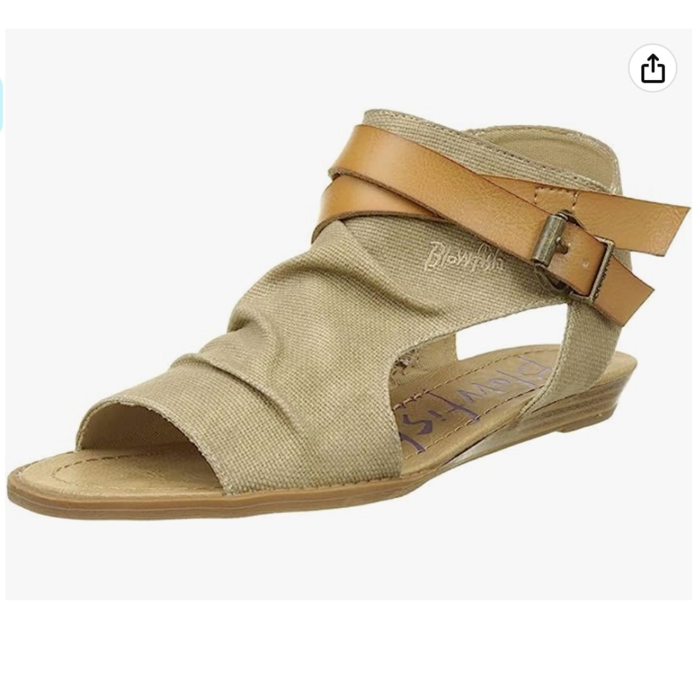 Blowfish Balla Slouchy Open Toe Gladiator Buckle Strap Sandals Women's 7
